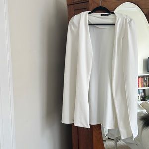 White cape blazer